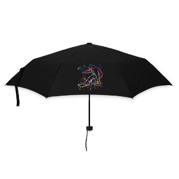 Snowboarder Snowboarding Snowboard - Regenschirm (klein) - Schwarz - Vorne