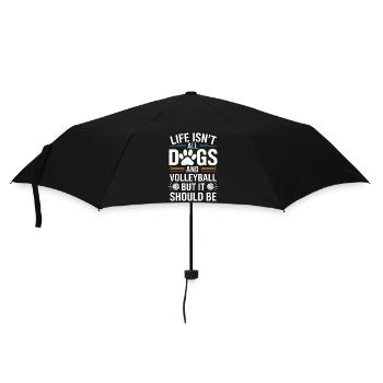 Volley-ball Dire chiens Drôle Cadeau de volley-ball - Parapluie standard - noir - Devant