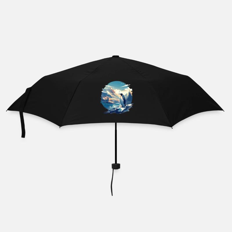Pinguine Pinguin - Regenschirm (klein) - Schwarz