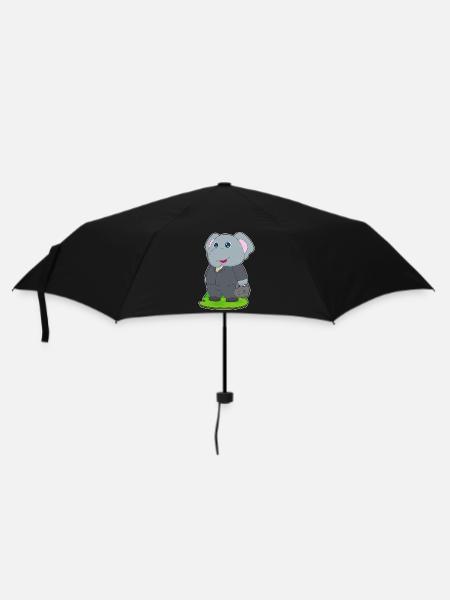 Elefant Handtasche - Regenschirm (klein) - Schwarz