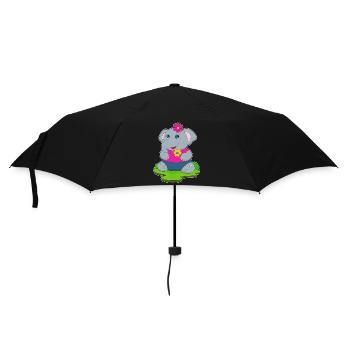 Cute elephant - Umbrella (small) - black - Front
