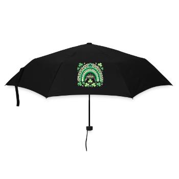 St. Patrick's Day Rainbow Shamrock Luck - Umbrella (small) - black - Front