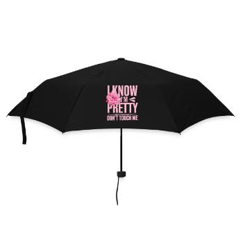 I Know Im Pretty But Please Do Not Touch Me Frauen - Regenschirm (klein) - Schwarz - Vorne