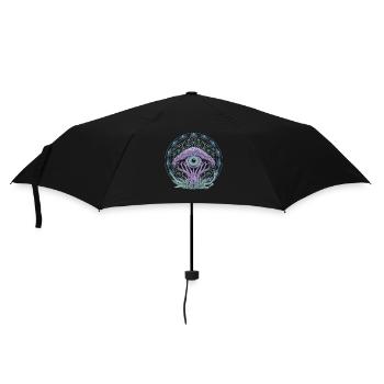 Mushroom Eye Portal | Psychedelic Vision Art - Umbrella (small) - black - Front