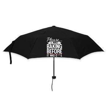 Please I Was Baking Before - Umbrella (small) - black - Front
