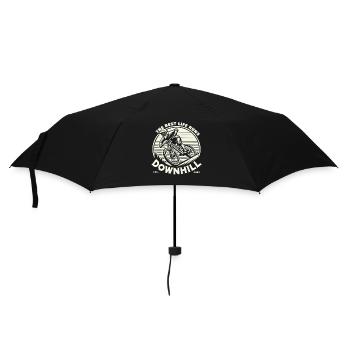Vélo : la meilleure vie est en descente - Parapluie standard - noir - Devant