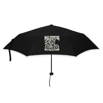 Fahrrad Mad Sprinting Bis Zum Muskelkater - Regenschirm (klein) - Schwarz - Vorne