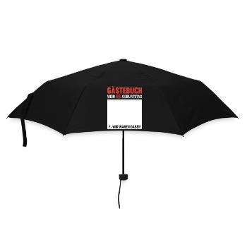 Gästebuch 40 Geburtstag Wir Waren Dabei - Regenschirm (klein) - Schwarz - Vorne