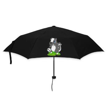 Stinktier Fußballspieler Fußball - Regenschirm (klein) - Schwarz - Vorne