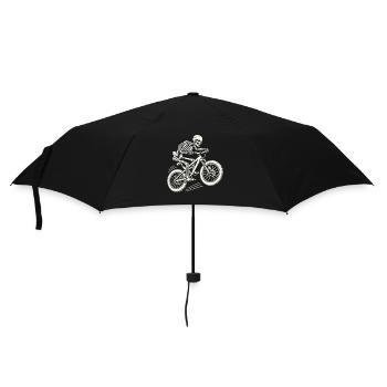 Skeleton On Bike Mountain Bike Adventure - Umbrella (small) - black - Front