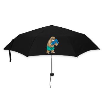 Faultier Boxer Boxhandschuhe Boxen - Regenschirm (klein) - Schwarz - Vorne