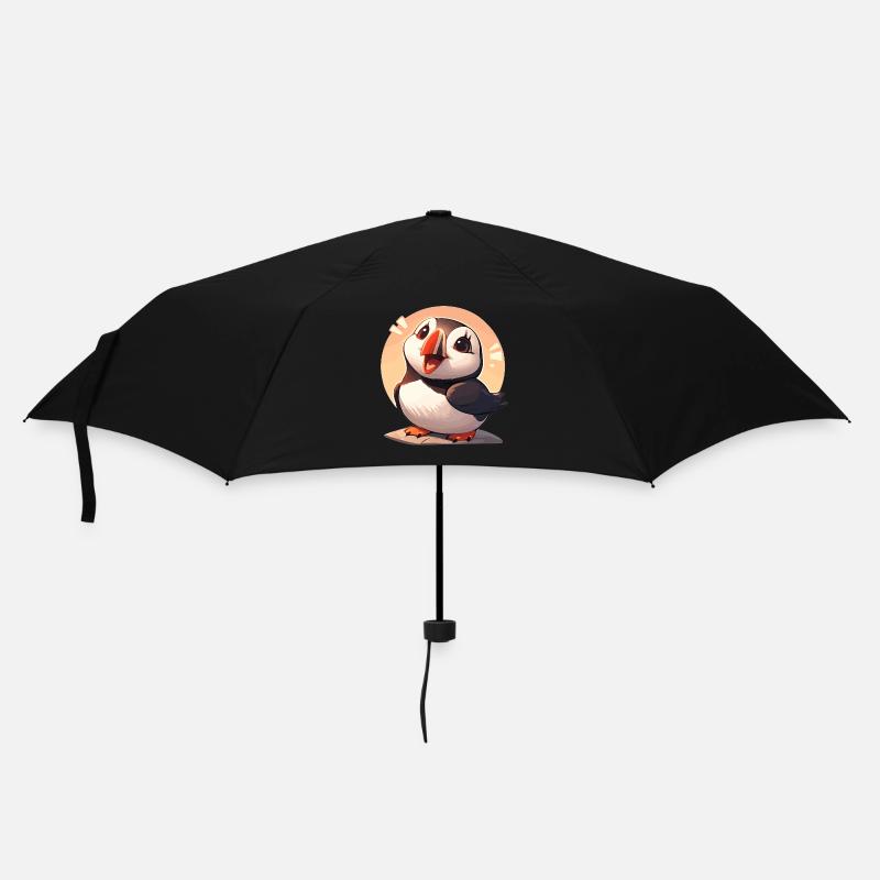 Papageientaucher - Regenschirm (klein) - Schwarz