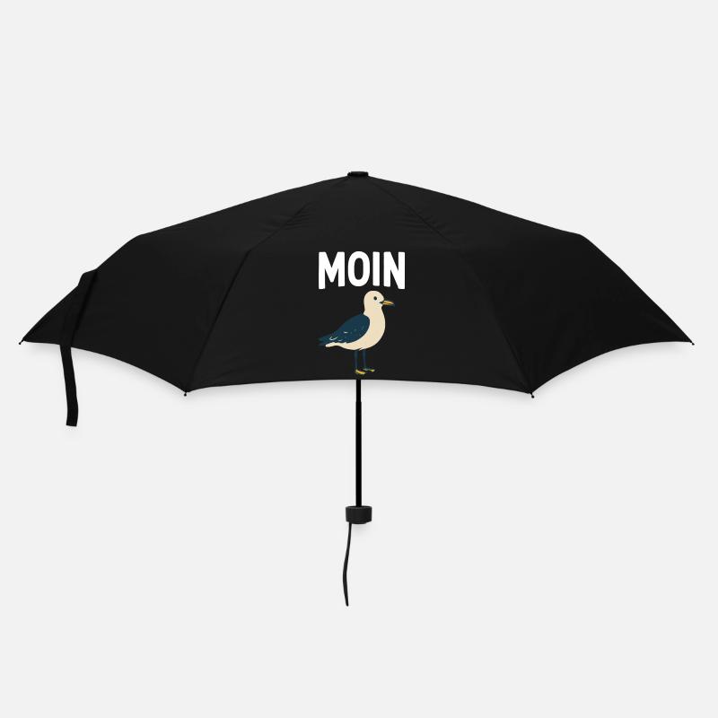 Moin Möwe - Regenschirm (klein) - Schwarz
