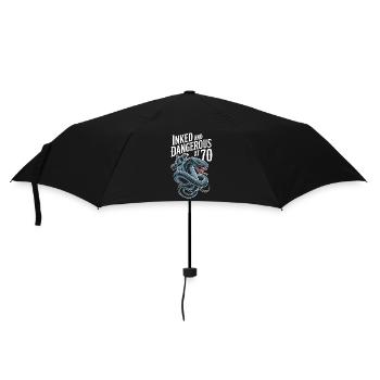 Seniors with tattoos proudly aging, - Umbrella (small) - black - Front