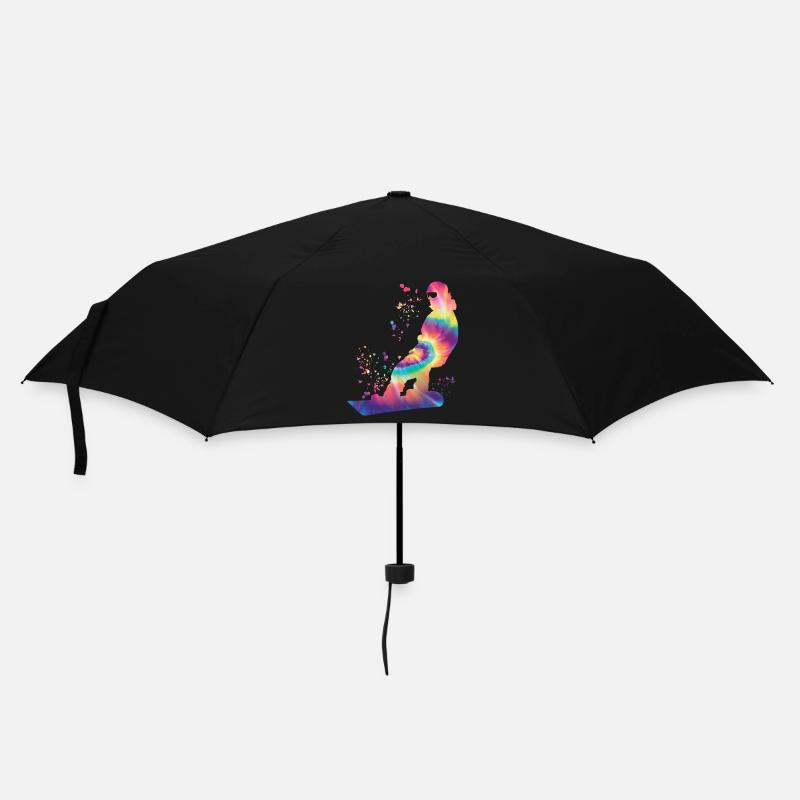 Snowboarder Snowboarding Snowboard - Regenschirm (klein) - Schwarz