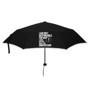 I am responsible for what I say Teacher - Umbrella (small) - black - Front