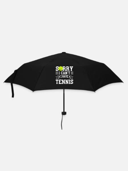 Lustiger Tennis Spruch Tennisspieler - Regenschirm (klein) - Schwarz