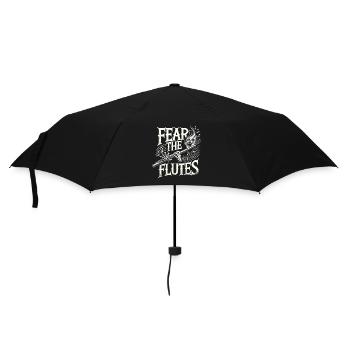 Fürchte die Flöten - Regenschirm (klein) - Schwarz - Vorne