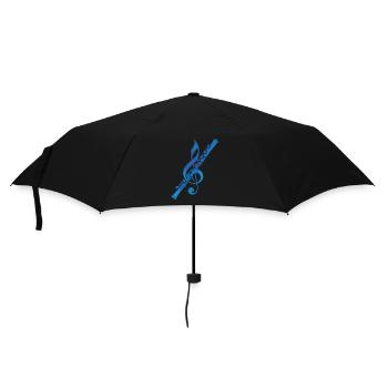 Graphiques de musique de flûte - Parapluie standard - noir - Devant
