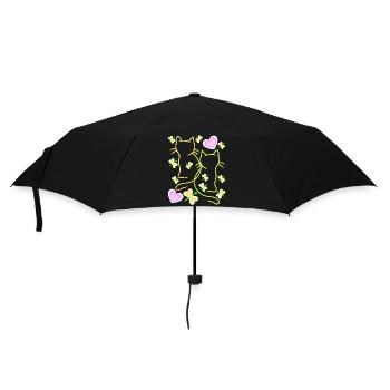 Retro Cats Cat Kitten Vintage Hearts Child - Umbrella (small) - black - Front