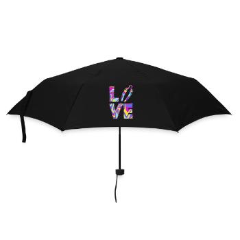 Liebe Für Bartender Mit Shaker Design - Regenschirm (klein) - Schwarz - Vorne