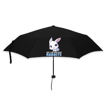 Hasen Hase - Regenschirm (klein) - Schwarz - Vorne