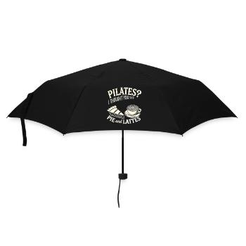 Pilates Ich dachte, Sie sagten Kuchen und - Regenschirm (klein) - Schwarz - Vorne