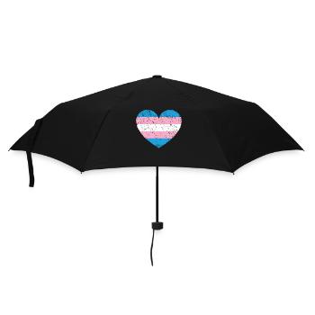Transgender Trans LGBT Pride - Regenschirm (klein) - Schwarz - Vorne