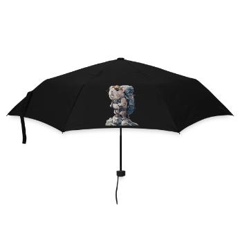 Meerschweinchen - Regenschirm (klein) - Schwarz - Vorne