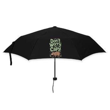Capybara Dont Worry Be Capy Capybara Rodent - Umbrella (small) - black - Front