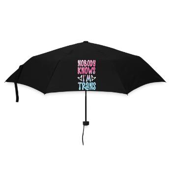 Transgender Trans LGBT Pride - Regenschirm (klein) - Schwarz - Vorne