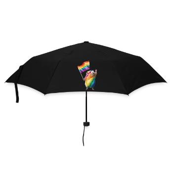 Meerschweinchen - Regenschirm (klein) - Schwarz - Vorne