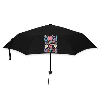 4. Geburtstag Mädchen Das Ist Mein 4. Geburtstag - Regenschirm (klein) - Schwarz - Vorne