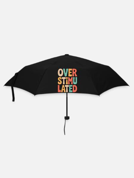 Neurodivergent Overstimulated - Umbrella (small) - black