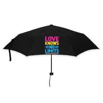 Liebe kennt keine Grenzen LGBTQIA Pride Pansexualität - Regenschirm (klein) - Schwarz - Vorne