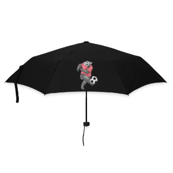 Dachs Fußballspieler Fußball - Regenschirm (klein) - Schwarz - Vorne
