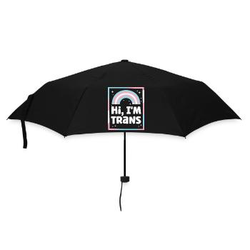 Transgender Trans LGBT Pride - Regenschirm (klein) - Schwarz - Vorne