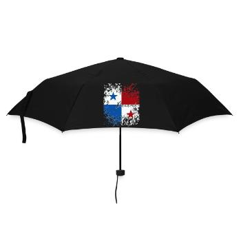 Panamaischer Stolz, Panamaische Flagge - Regenschirm (klein) - Schwarz - Vorne
