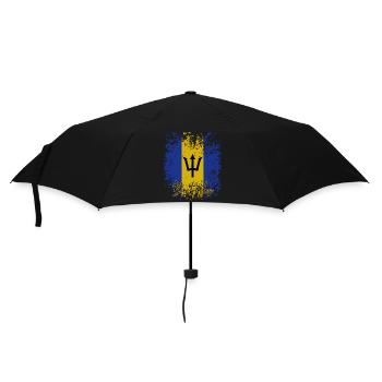 Flagge von Barbados, Barbados-Stolz - Regenschirm (klein) - Schwarz - Vorne