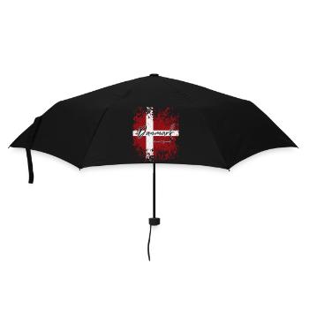 Flag of Denmark, Danish pride - Umbrella (small) - black - Front