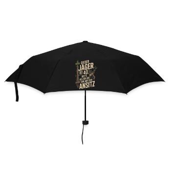 Dieser Jäger ist 40 - Regenschirm (klein) - Schwarz - Vorne