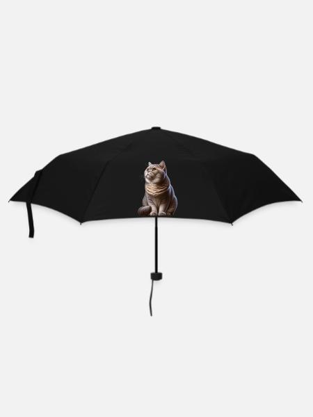 Britisch Kurzhaar Katze - Regenschirm (klein) - Schwarz