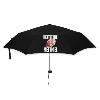 Save the Mettigel - Umbrella (small) - black - Front