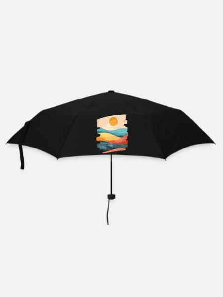Sommer Sonne - Regenschirm (klein) - Schwarz
