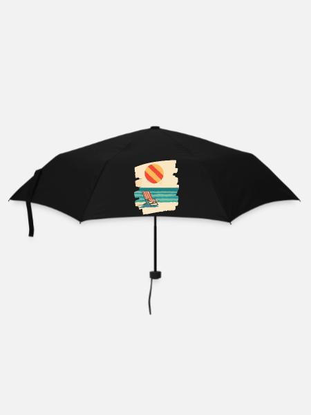 Sommer Sonne Strand - Regenschirm (klein) - Schwarz