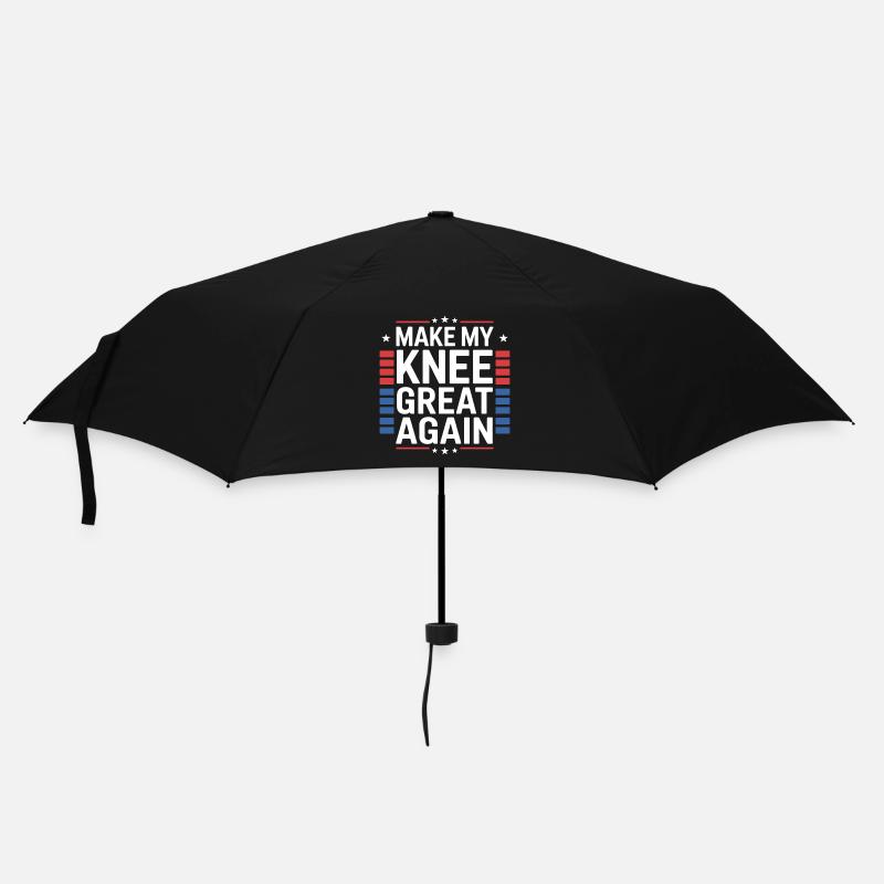 Make My Knee Great Again. Funny Recovery - Regenschirm (klein) - Schwarz