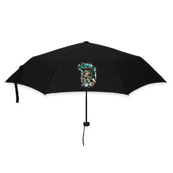 Spartaner Totenkopf - Regenschirm (klein) - Schwarz - Vorne