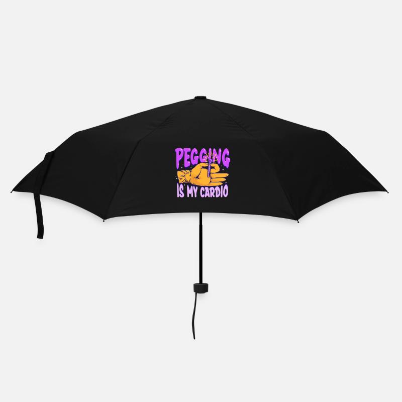 Le pegging de cribbage est mon cardio - Parapluie standard - noir