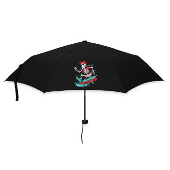 Skateboarder Skeleton, Skateboarder - Umbrella (small) - black - Front