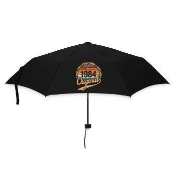 Retro Vintage geboren im Jahr 1984 Jahrgang 1984 - Regenschirm (klein) - Schwarz - Vorne
